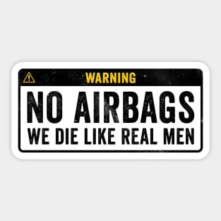 Warning No Airbags Sticker